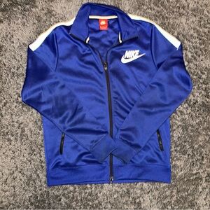 Vintage Nike Men's Royal Blue Zip-Up Jacket size medium